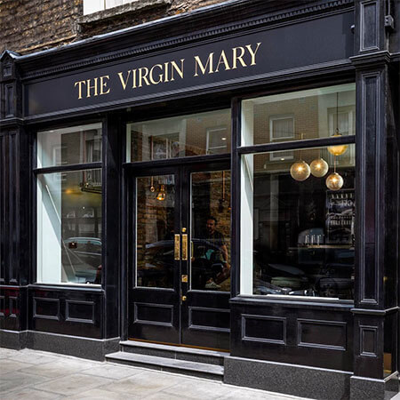 the black facade of the virgin mary bar