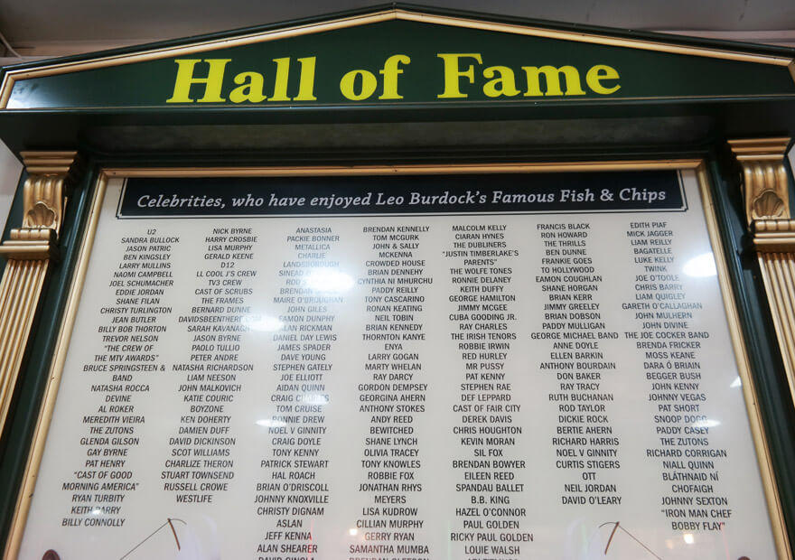 list of names in wall at leo burdocks dublin