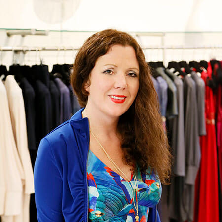 Jennifer Rothwell, fashion designer.