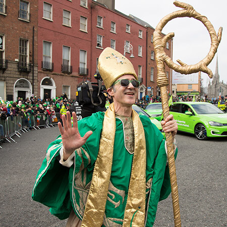 St Patrick arriving for the 2017 Festival.
