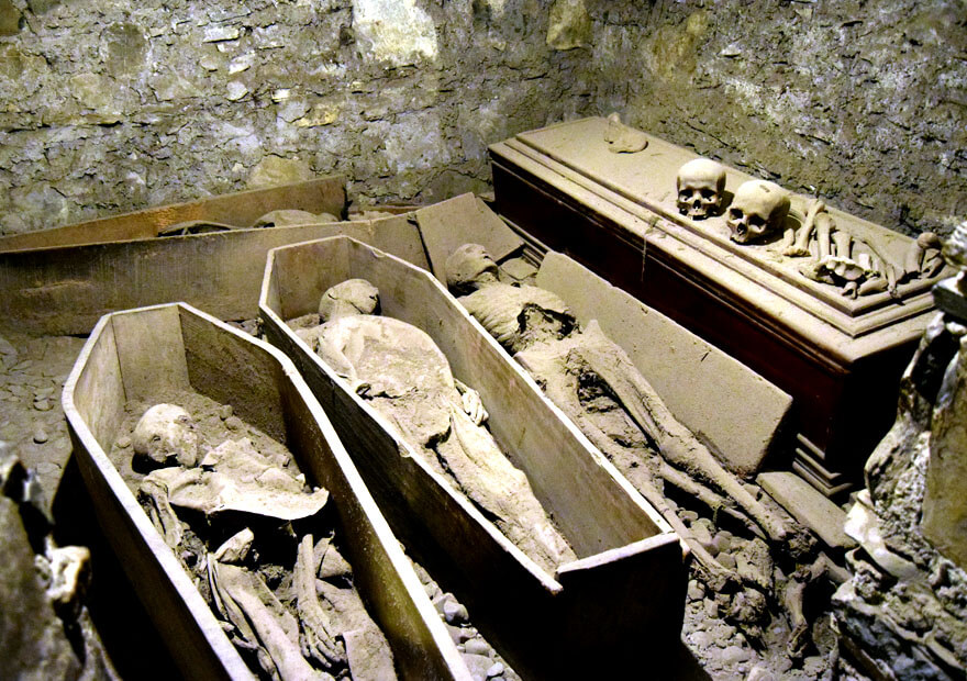 st michan's mummies on show in dusty coffins with no lids