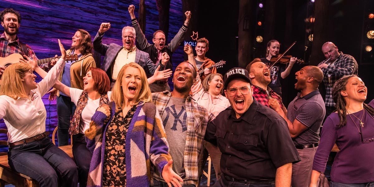 'Come From Away' cast on stage.
