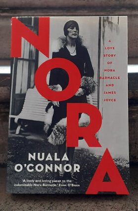 image of book cover featuring nora barnacle and the title nora in red