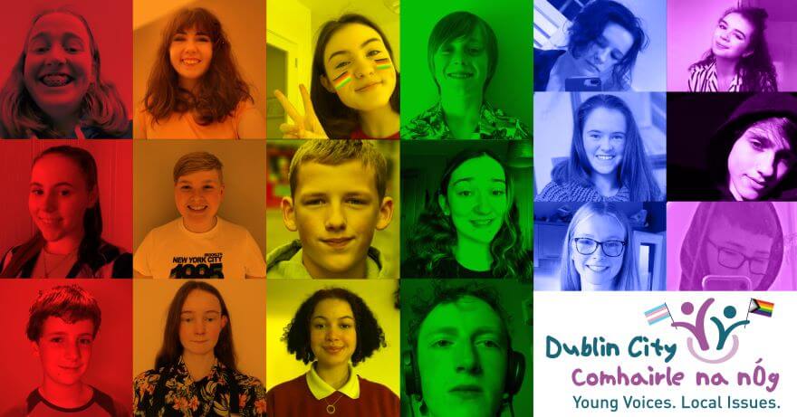 collage of current members of dublin city comhairle na nóg